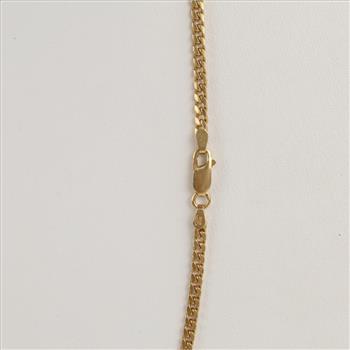 18kt Gold Curb Link Chain Necklace -Evaluated By Our Certified Gemologist-AGS/GIA