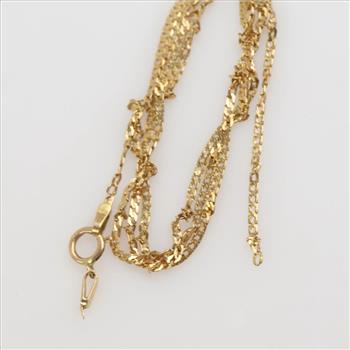 18kt Gold Dainty Curb Chain Necklace