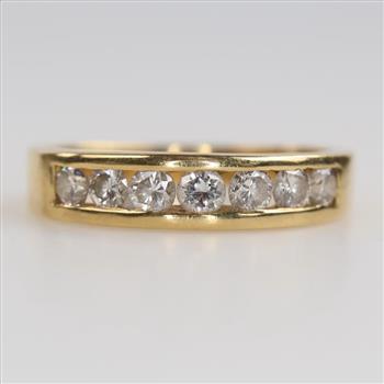 18kt Gold Diamond Band