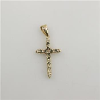 18kt Gold Diamond Cross Pendant