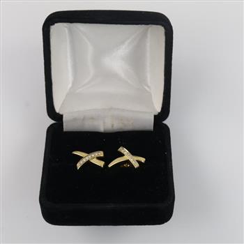 18kt Gold Diamond Earrings