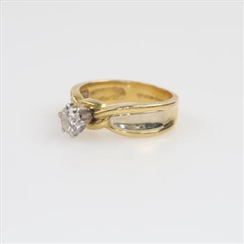 18kt Gold Diamond Solitaire Ring