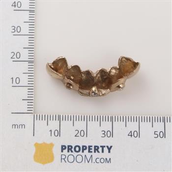 18kt Gold Diamond Teeth Caps