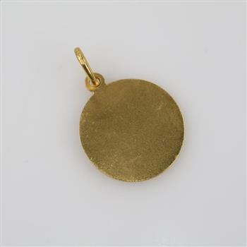 18kt Gold Disc Pendant