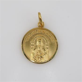 18kt Gold Disc Pendant