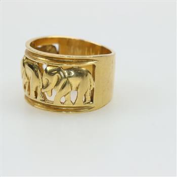 18kt Gold Elephant Ring