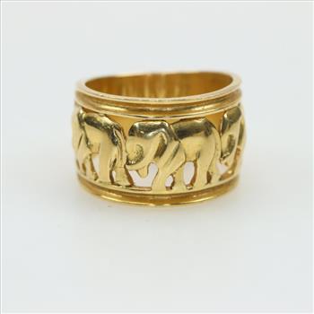 18kt Gold Elephant Ring