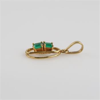 18kt Gold Emerald Pendant