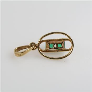 18kt Gold Emerald Pendant