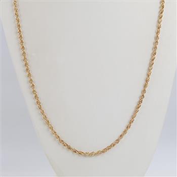 18kt Gold Fancy Round Link Chain Necklace-Evaluated By Our Certified Gemologist-AGS/GIA