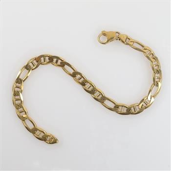 18kt Gold Figaro Chain Link Bracelet