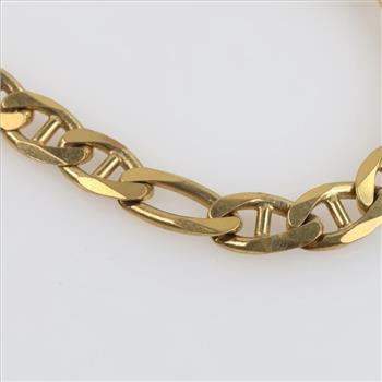 18kt Gold Figaro Chain Link Bracelet