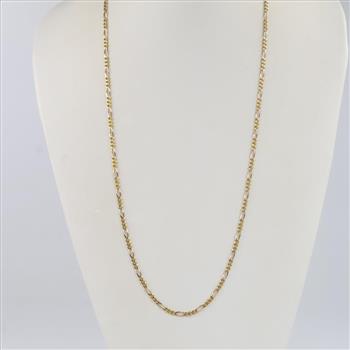 18kt Gold Figaro Chain Necklace