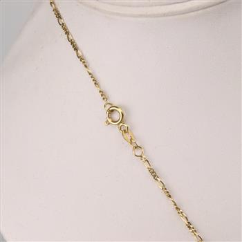 18kt Gold Figaro Chain Necklace