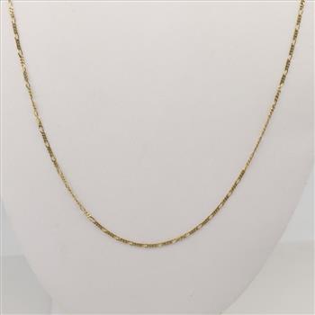 18kt Gold Figaro Chain Necklace