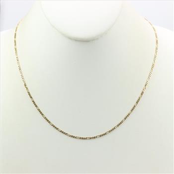 18kt Gold Figaro Chain Necklace