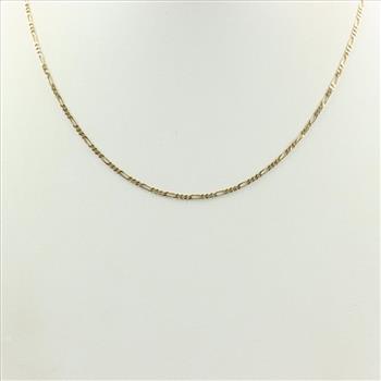 18kt Gold Figaro Chain Necklace