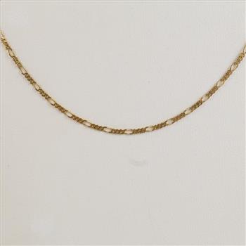 18kt Gold Figaro Link Necklace
