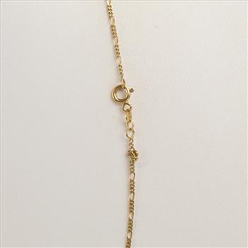 18kt Gold Figaro Link Necklace