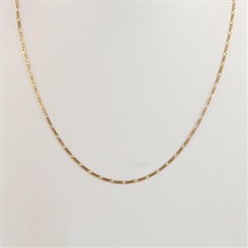18kt Gold Figaro Link Necklace