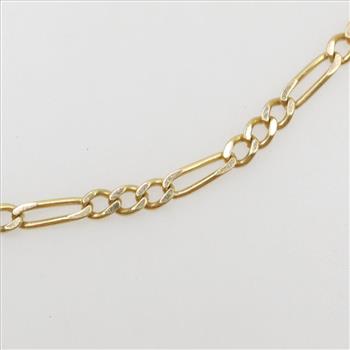 18kt Gold Figaro Necklace
