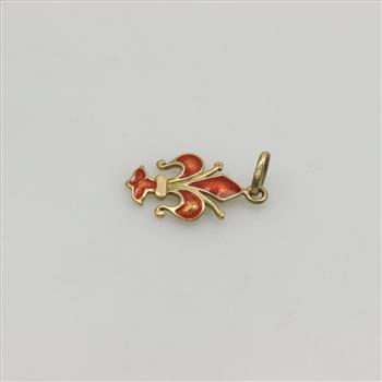 18kt Gold Fleur-de Lis Pendant