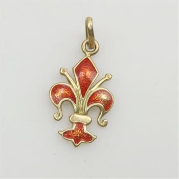 18kt Gold Fleur-de Lis Pendant