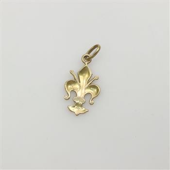 18kt Gold Fleur-de Lis Pendant