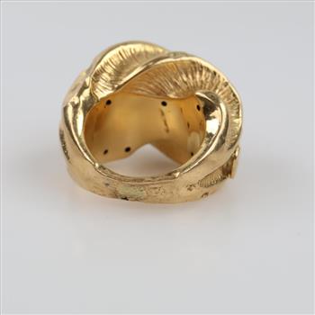 18kt Gold Hollow Cocktail Ring