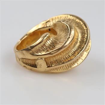 18kt Gold Hollow Cocktail Ring