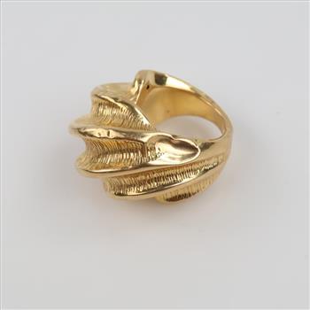 18kt Gold Hollow Cocktail Ring