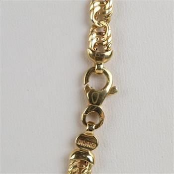 18kt Gold Hollow Fancy Mariner Necklace