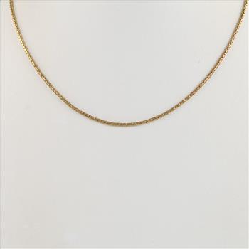 18kt Gold Hollow Link Necklace