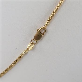 18kt Gold Hollow Link Necklace