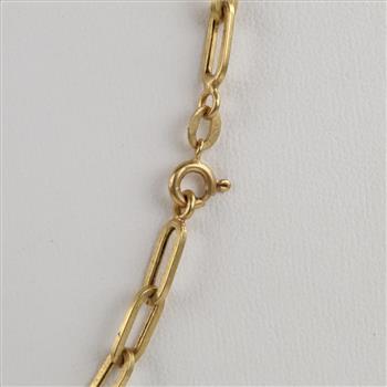 18kt Gold Hollow Link Necklace