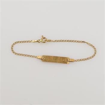 18kt Gold Id Bracelet