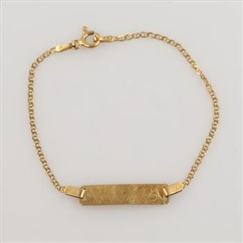 18kt Gold Id Bracelet