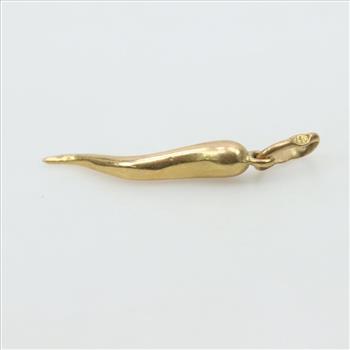 18kt Gold Italian Horn Pendant