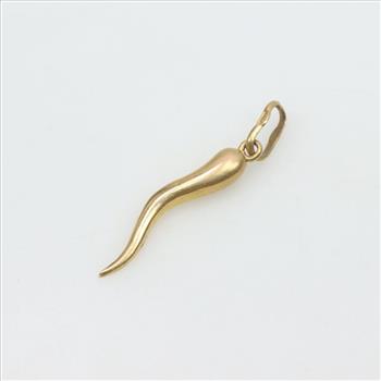 18kt Gold Italian Horn Pendant