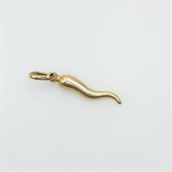 18kt Gold Italian Horn Pendant