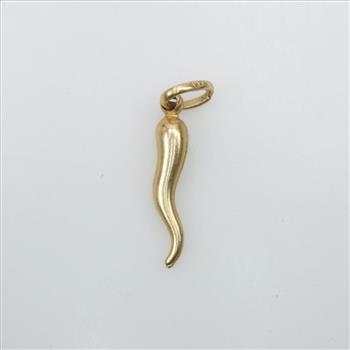 18kt Gold Italian Horn Pendant