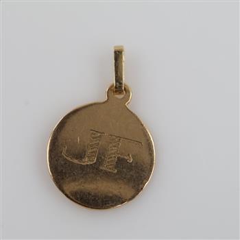 18kt Gold Knight Pendant