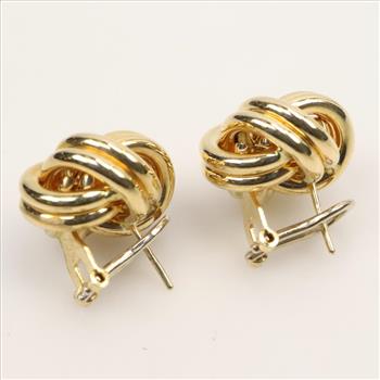 18kt Gold Knot Stud Earrings