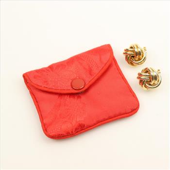 18kt Gold Knot Stud Earrings