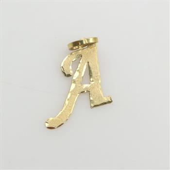 18kt Gold Letter A Pendant