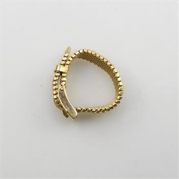 18kt Gold Mesh Buckle Ring