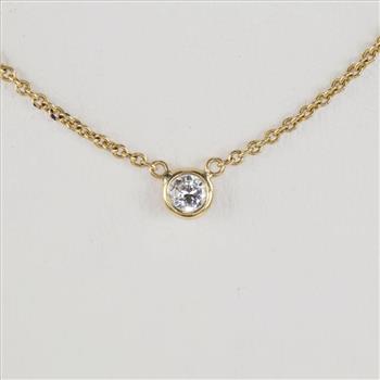 18kt Gold Necklace Diamond Pendant