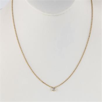 18kt Gold Necklace Diamond Pendant