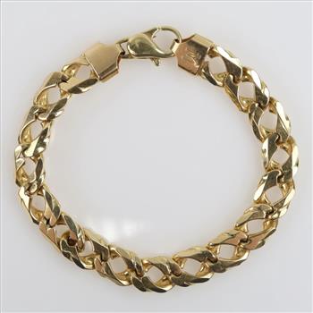 18kt Gold Oval Link Chain Bracelet-Evaluated By Our Certified Gemologist-AGS/GIA