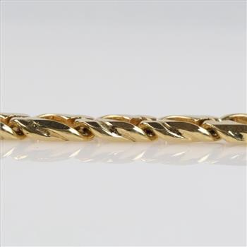 18kt Gold Oval Link Chain Bracelet-Evaluated By Our Certified Gemologist-AGS/GIA